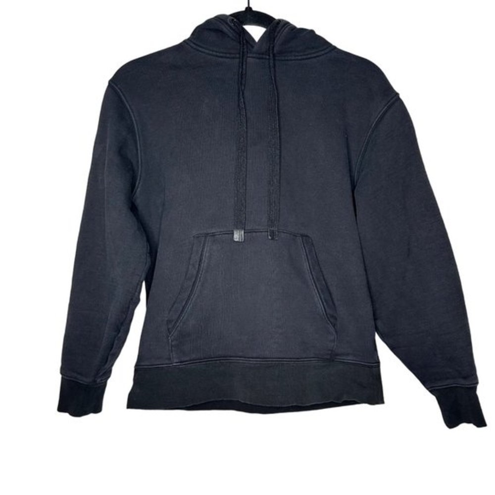 Women's Athleta Black‎ Sweatshirt 24/7 Hoodie French Terry Sz XS